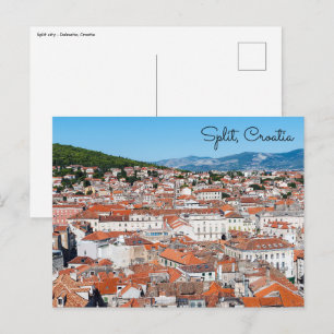 Cartão Postal Vista aérea sobre a cidade de Split - Dalmácia, 