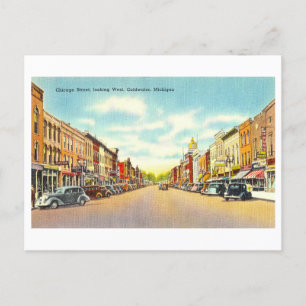 Cartão Postal Vista Antiga de Coldwater, Michigan,