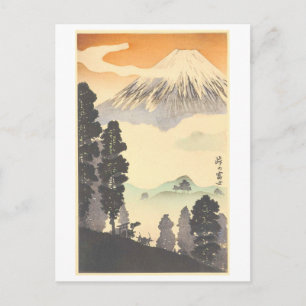 Cartão Postal Vista Antiga do Mt. Fuji no Japão