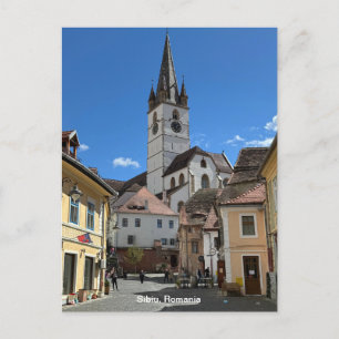 Cartão Postal Vista Atrativa de Sibiu, Romênia em um