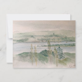 Cartão Postal Vista através do rio