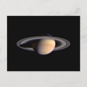 Cartão Postal Vista Cassini do Espaço de Saturno NASA