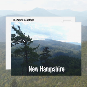 Cartão Postal Vista Cênica das Montanhas Brancas de New Hampshir