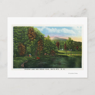 Cartão Postal Vista Cênnica do Lago Sombra e da Cabeça Indiana