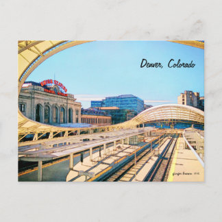 Cartão Postal Vista Contemporânea da Estação Sindical, Denver, C