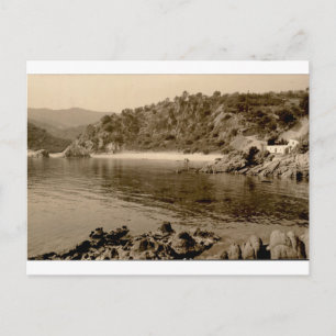 Cartão Postal Vista Costeira Vintage de Canyelles Lloret de Mar