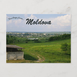 Cartão Postal Vista da Aldeia Suruceni Moldávia