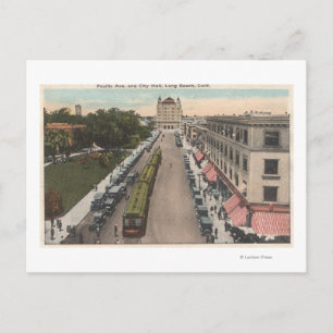 Cartão Postal Vista da Avenida do Pacífico e Câmara Municipal