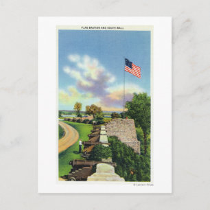 Cartão Postal Vista da bacia do pavilhão e da parede do Sul