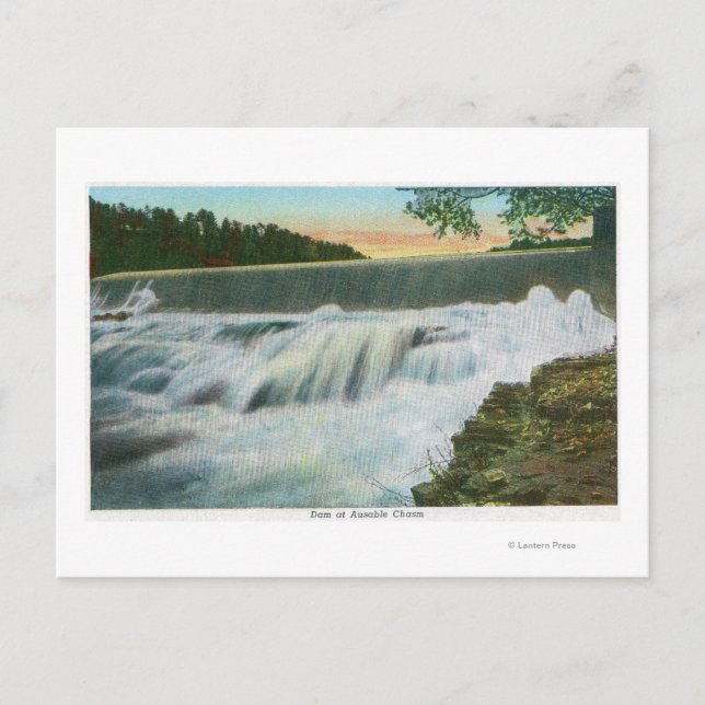 Cartão Postal Vista da barragem no abismo ausível (Frente)