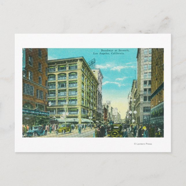 Cartão Postal Vista da Broadway e do Sétimo Canto (Frente)