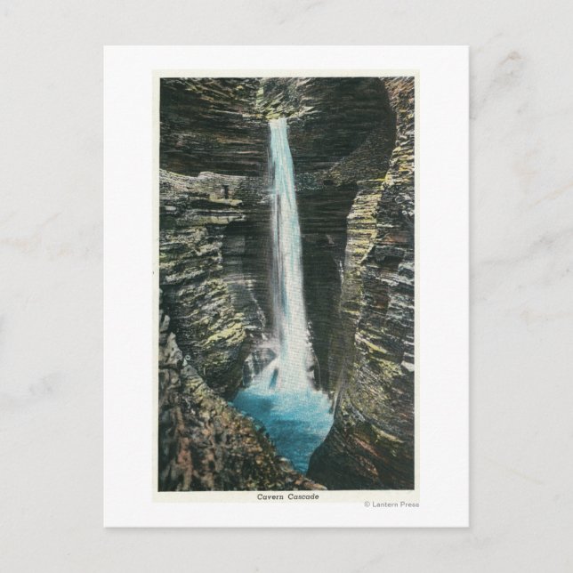 Cartão Postal Vista da Cascata Cavern (Frente)
