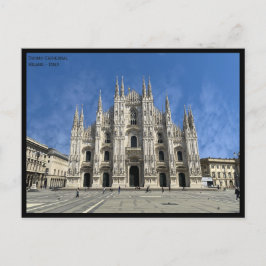 Cartão Postal Vista da Catedral de Milão - fotografia - Itália