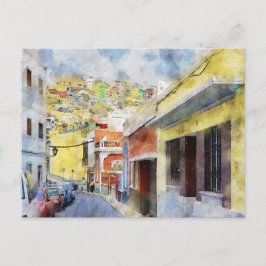 Cartão Postal Vista da cidade de Las Palmas de Gran Canaria.