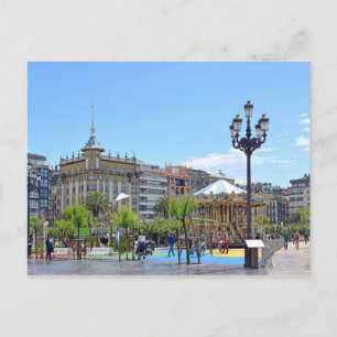 Cartão Postal Vista da cidade de San Sebastian no dia ensolarado