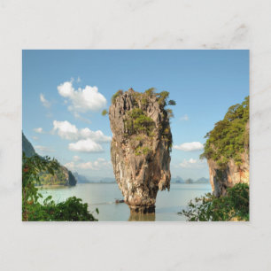 Cartão Postal Vista da colina da Ilha Ko Tapu na Tailândia perto