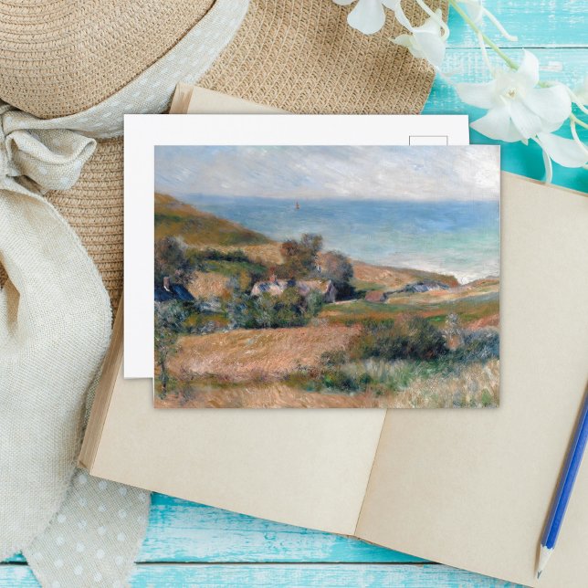 Cartão Postal Vista da costa perto de Wargemont, na Normandia (Criador carregado)