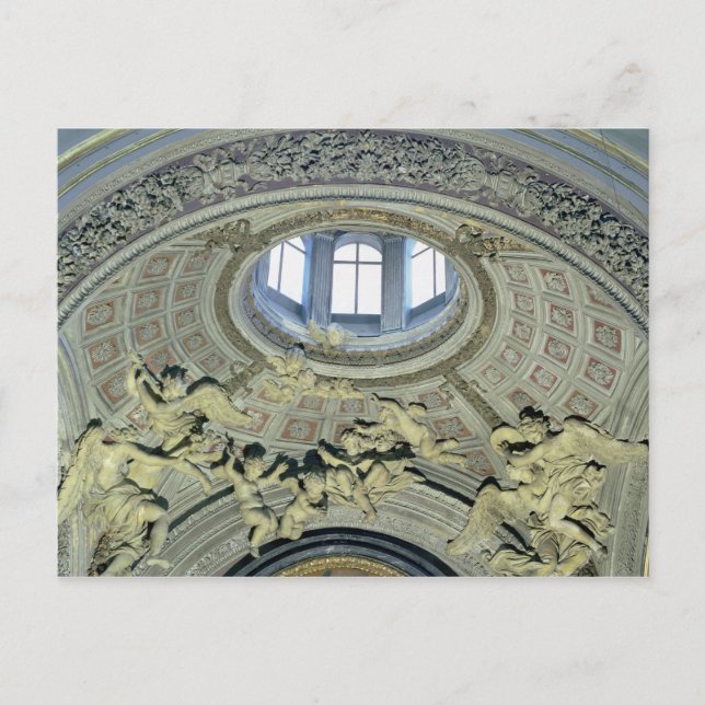 Cartão Postal Vista da cupola com músicos de anjo (Frente)