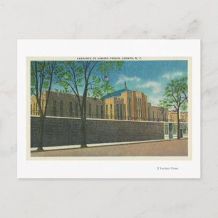 Cartão Postal Vista da Entrada da Prisão de Auburn