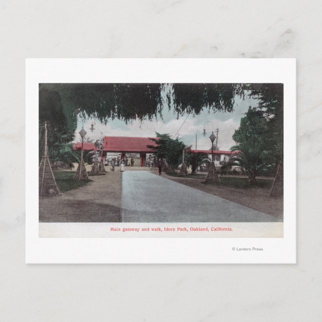 Cartão Postal Vista da entrada principal do Idora ParkOakland, C (Frente)