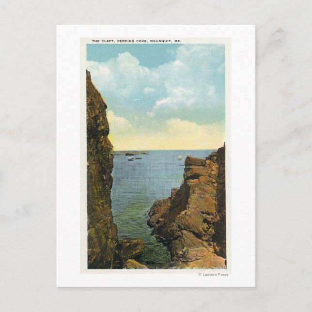 Cartão Postal Vista da Esquerda em Perkins Cove (Frente)