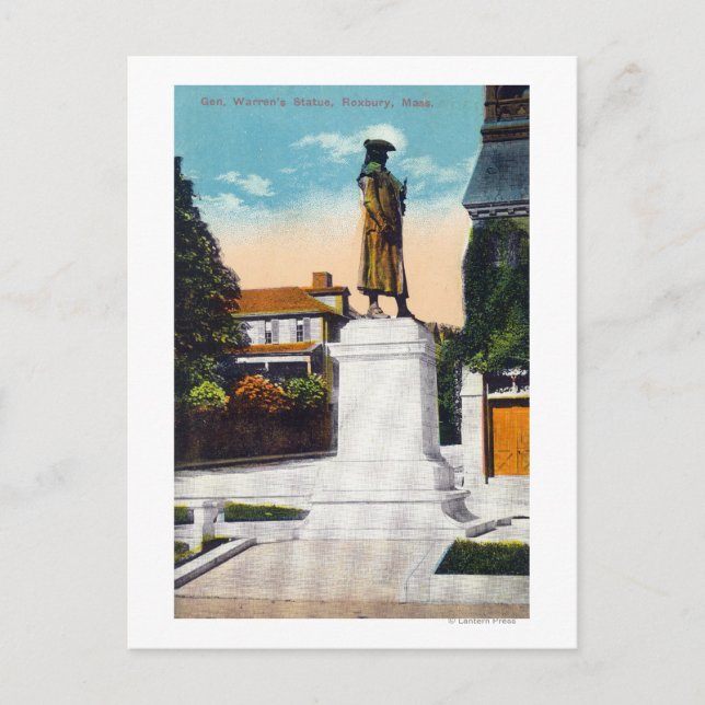 Cartão Postal Vista da estátua do General Warren (Frente)