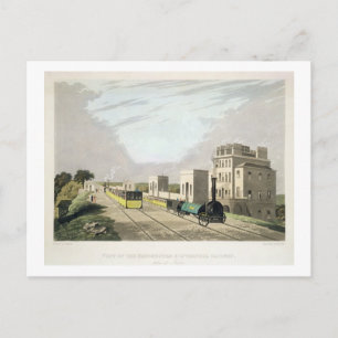 Cartão Postal Vista da ferrovia Manchester e Liverpool,