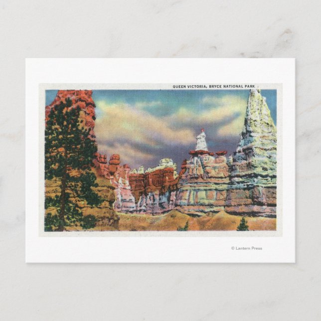 Cartão Postal Vista da Formação da Rainha Victoria Rock (Frente)