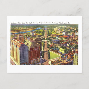 Cartão Postal Vista da Franklin Parkway na Filadélfia