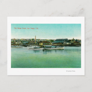 Cartão Postal Vista da Frente Água de San Diego, CA