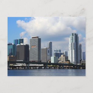 Cartão Postal Vista da frente das águas de Miami