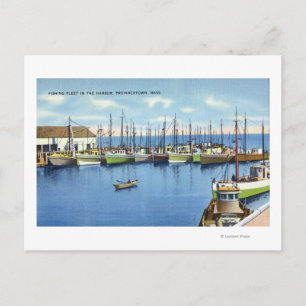 Cartão Postal Vista da Frota de Pesca no Porto
