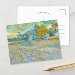 Cartão Postal Vista da Igreja das Ruas. | Vincent van Gogh<br><div class="desc">Vista da Igreja do Santo-Paul-de-Mausole (1889) pelo artista poste-impressionista holandês Vincent Van Gogh. Arte original é um óleo na canvas que representa uma paisagem abstrato com um prédio da igreja ao fundo. Use as ferramentas de design para adicionar texto personalizado ou personalizar a imagem.</div>