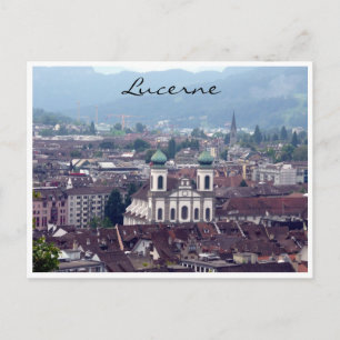 Cartão Postal vista da igreja de luzerna