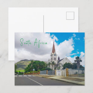 Cartão Postal Vista da Igreja Riebeek-Kasteel Sul África do Sul 