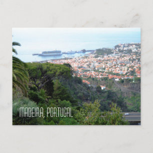 Cartão Postal Vista da Ilha do Funchal Madeira Portugal