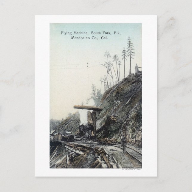 Cartão Postal Vista da Maching Voadora, South ForkElk, CA (Frente)