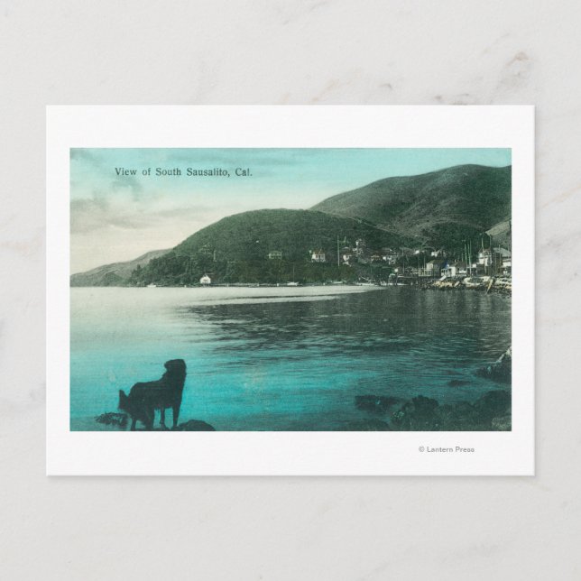 Cartão Postal Vista da margem sul de SausalitoSausalito, CA (Frente)