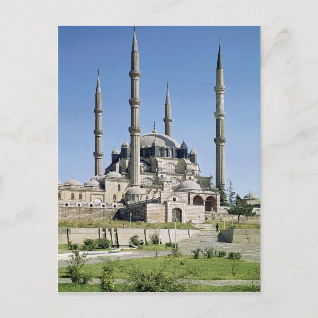 Cartão Postal Vista da mesquita, otomana, construída c.1569-75 (Frente)