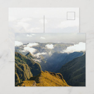 Cartão Postal Vista da Montanha Madeira Rústica
