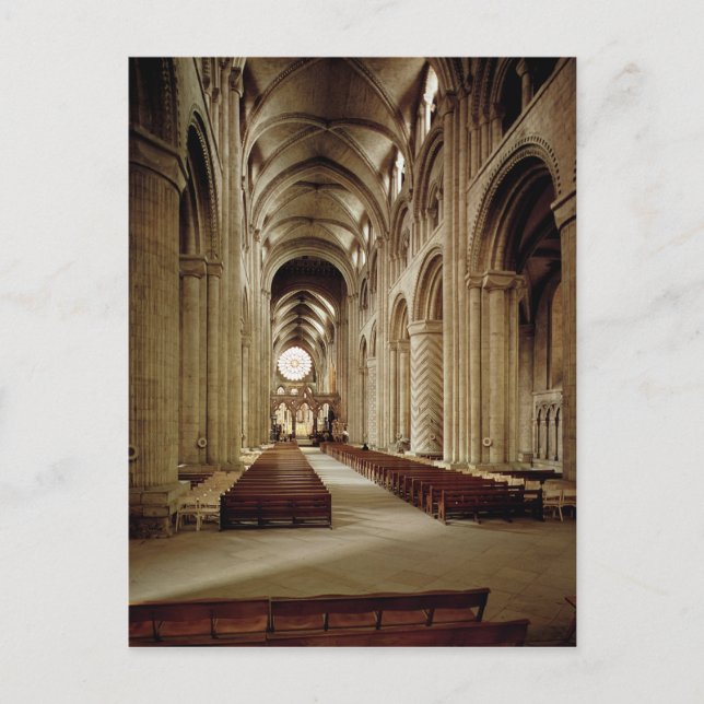 Cartão Postal Vista da nave, construída entre 1093 e 1289 (Frente)