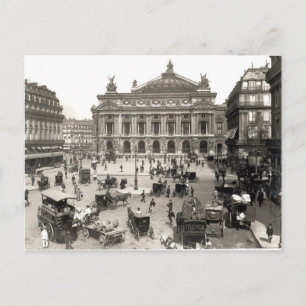Cartão Postal Vista da Ópera de Paris, 1890-1999