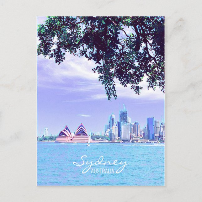 Cartão Postal Vista da Ópera Sydney Harbor (Frente)