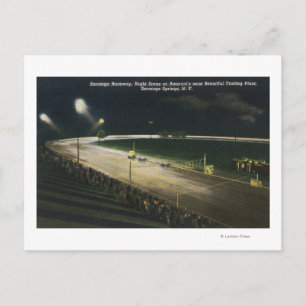 Cartão Postal Vista da Pista de Corrida à Noite