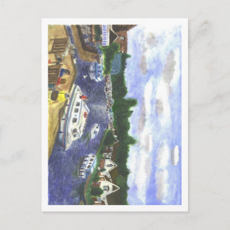 Cartão Postal Vista da ponte de Wroxham sobre Broads Norfolk