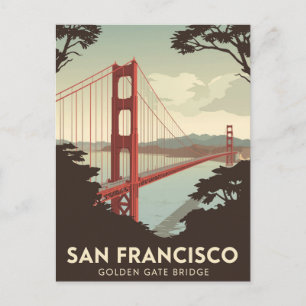 Cartão Postal Vista da Ponte Golden Gate de São Francisco
