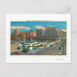 Cartão Postal Vista da Praça Lafayette e da Rua Principal