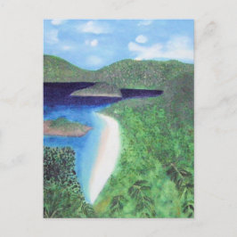 Cartão Postal Vista da Praia de São João, Ilhas Virgens American