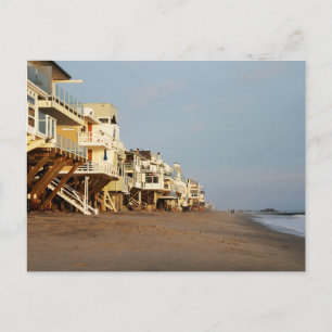 Cartão Postal Vista da Praia do Oceano, Malibu, Califórnia Cartã