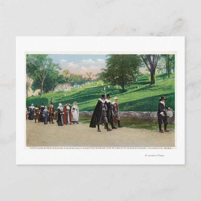 Cartão Postal Vista da procissão peregrina (Frente)